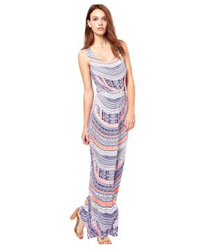Warehouse Totem Print Maxi Dress