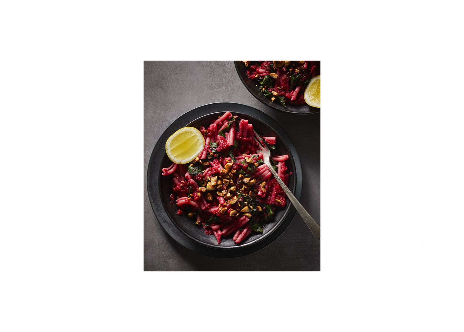 Beet Pasta With Hazelnuts and Beet Greens