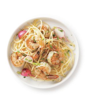 Shrimp and Tarragon Spaghetti 