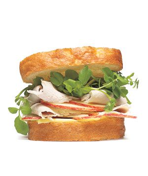 Turkey Sandwich With Watercress and Apple