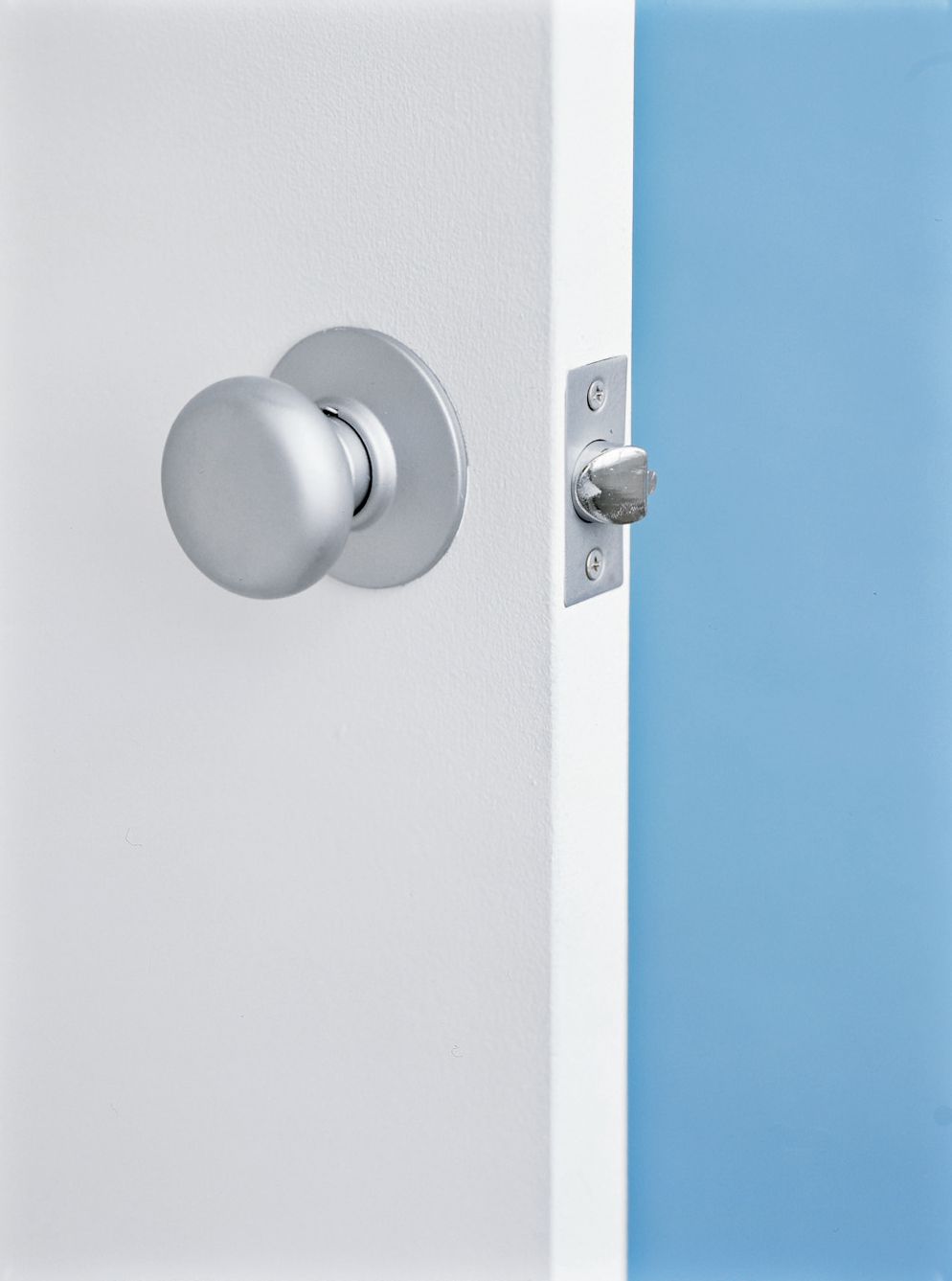 Silver doorknob