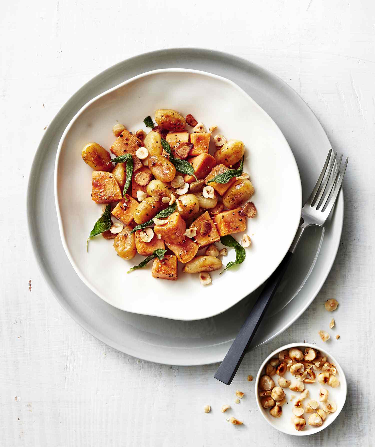 Gnocchi and Sweet Potatoes With Hazelnuts 