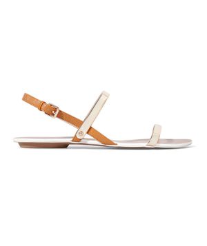 Zara Flat Sandals With Metallic Straps