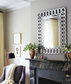 Feng Shui fireplace and mirror