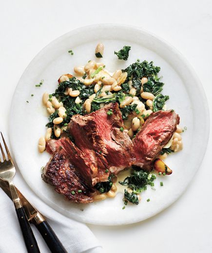 Pan-Roasted Steak with Creamed Kale 
