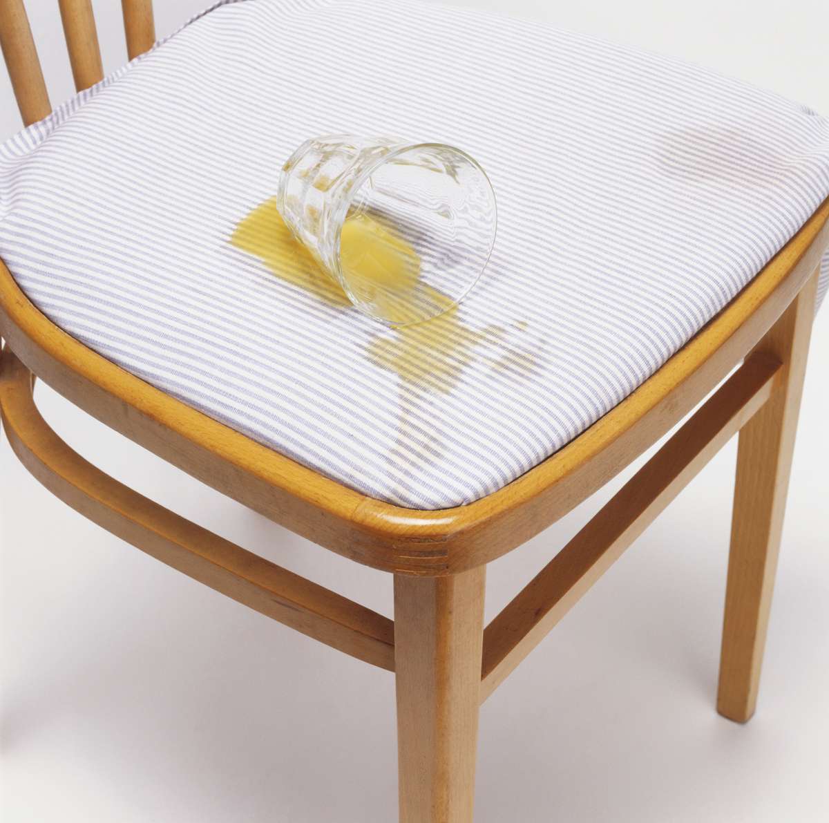 juice stain on a chair seat