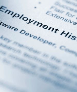 Resume employment history