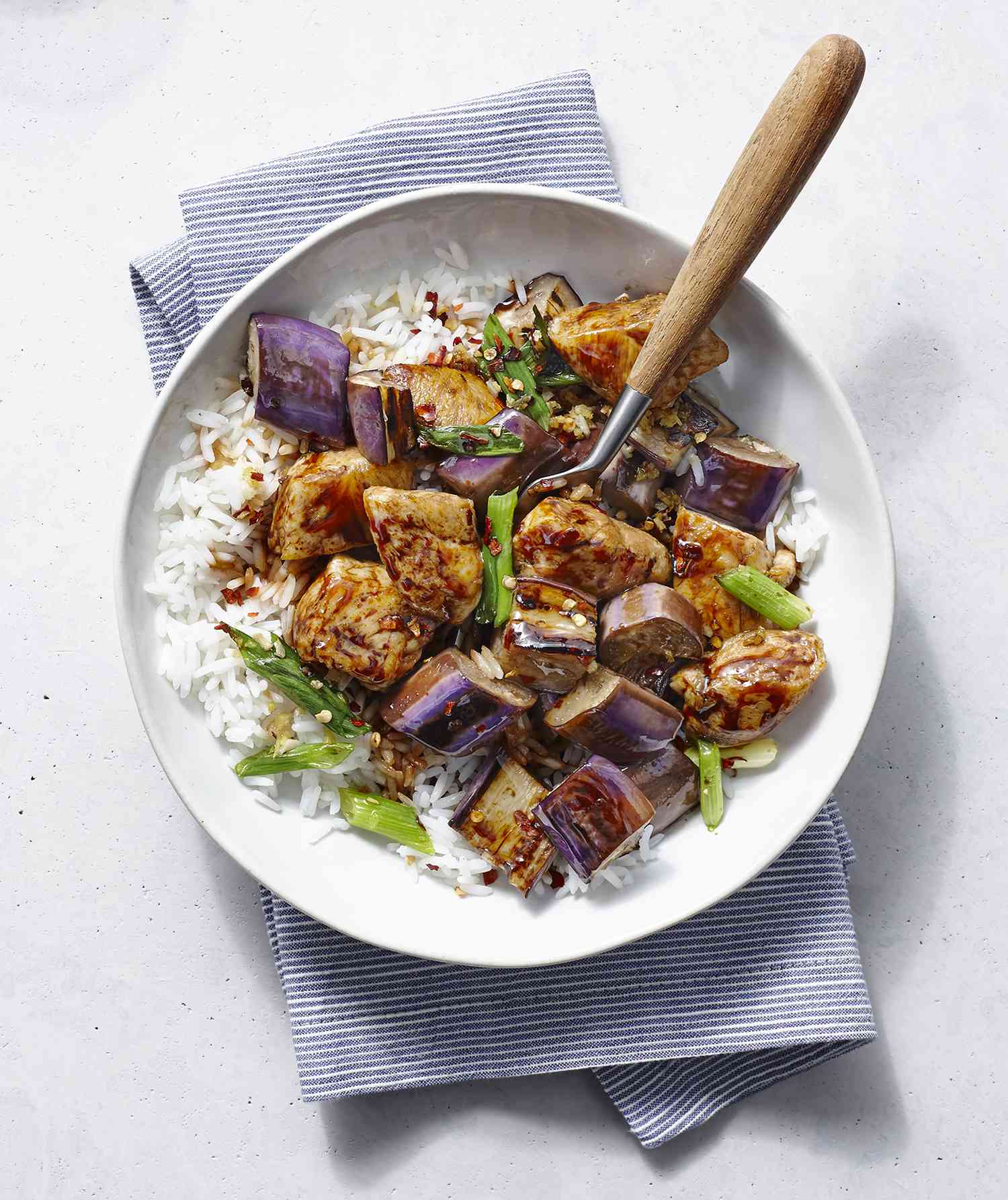 Spicy Chicken and Eggplant Stir-Fry