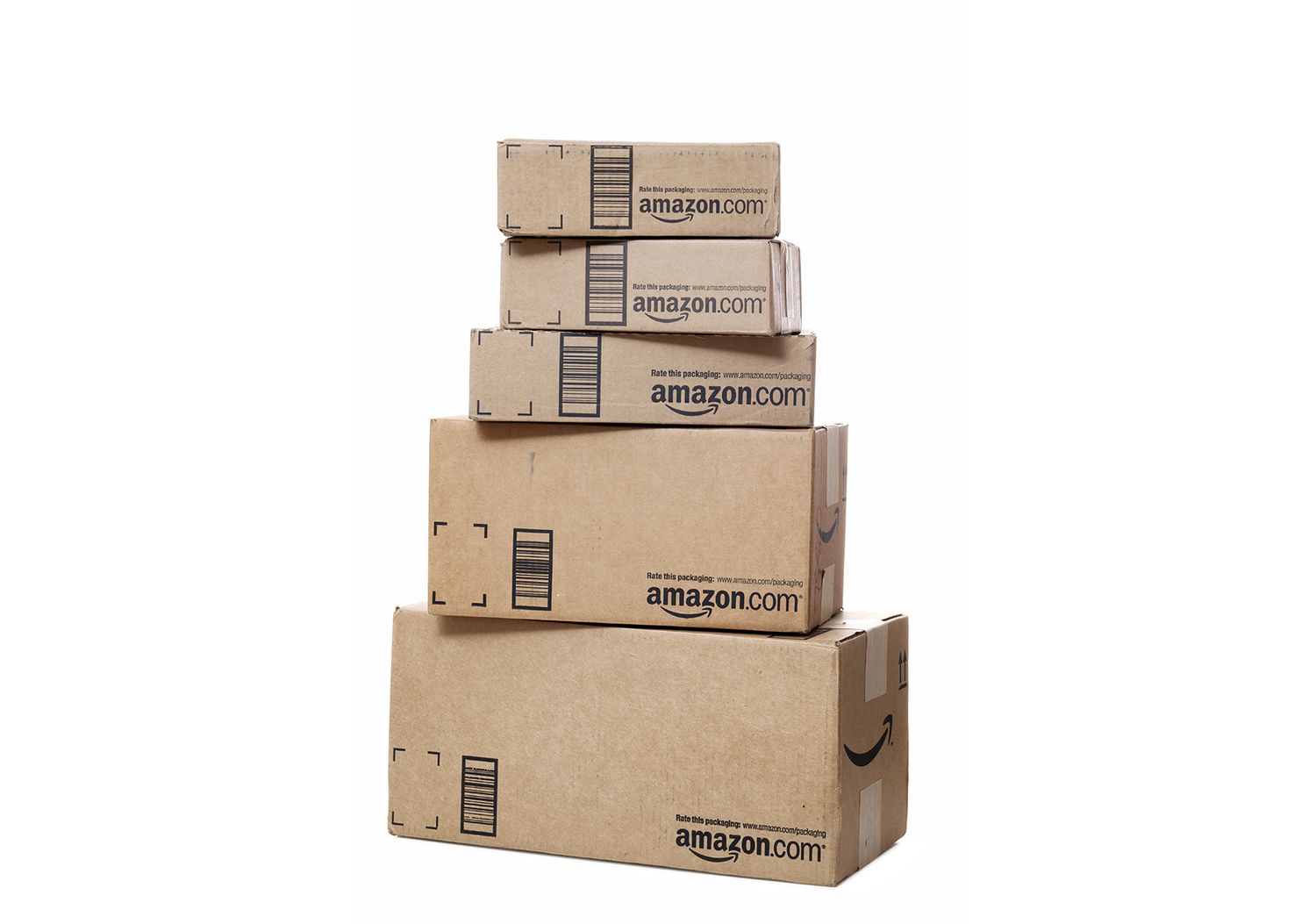 Stack of Amazon Boxes