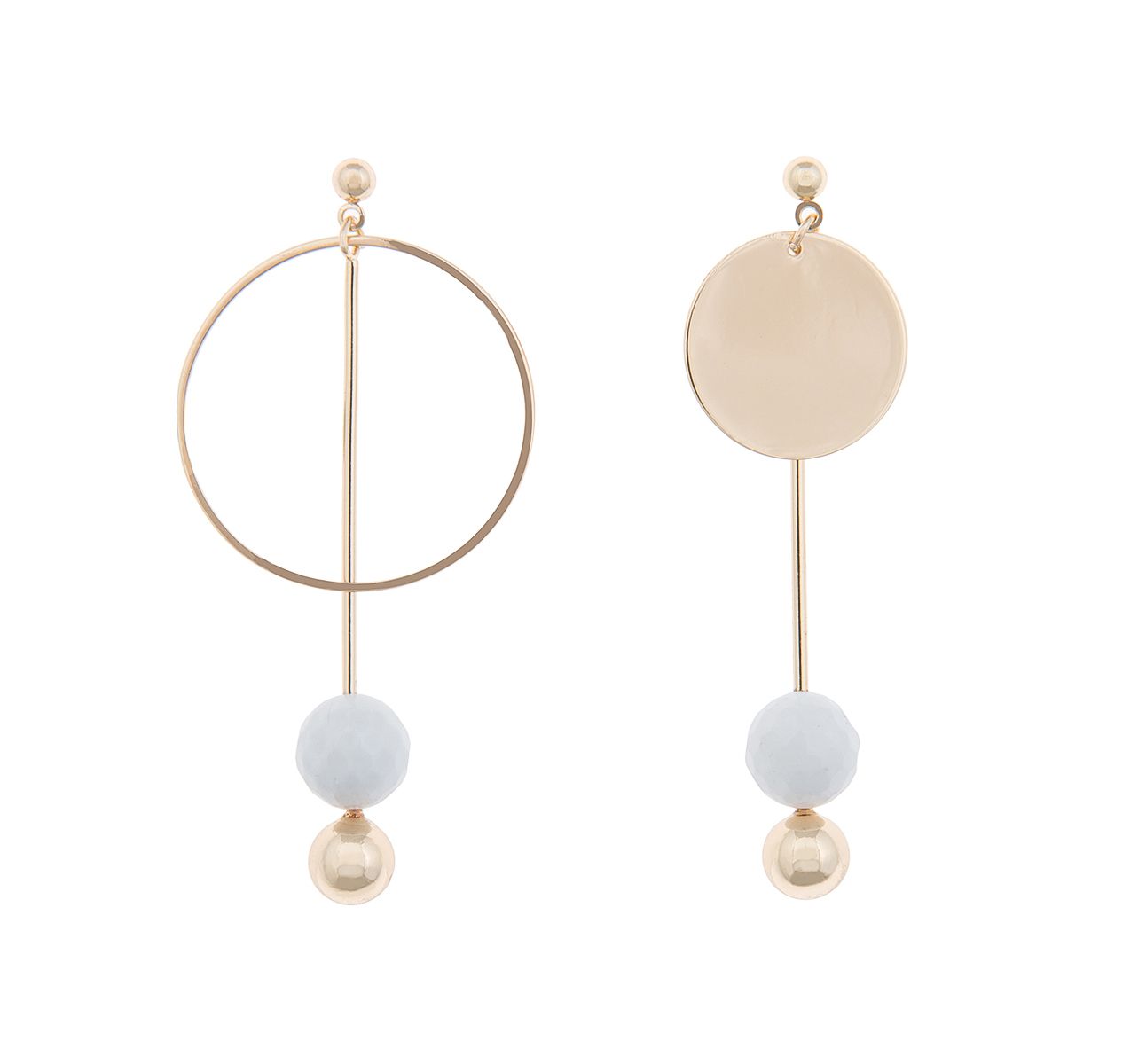 Round Drop Earring with Stone Orb