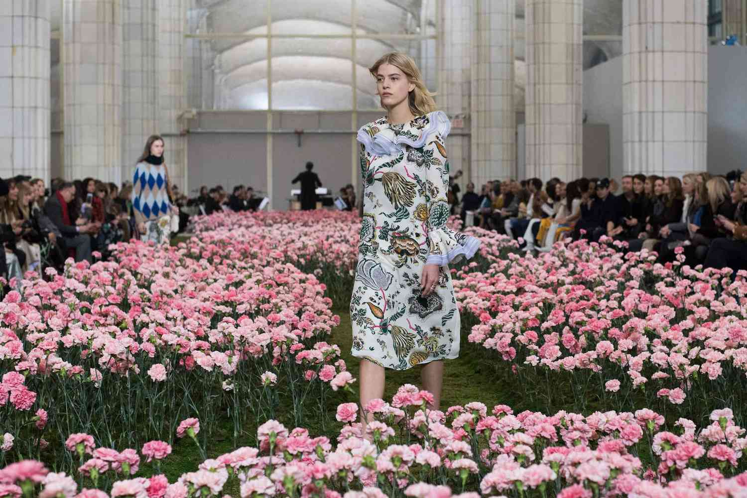 Tory Burch Carnations at runway show