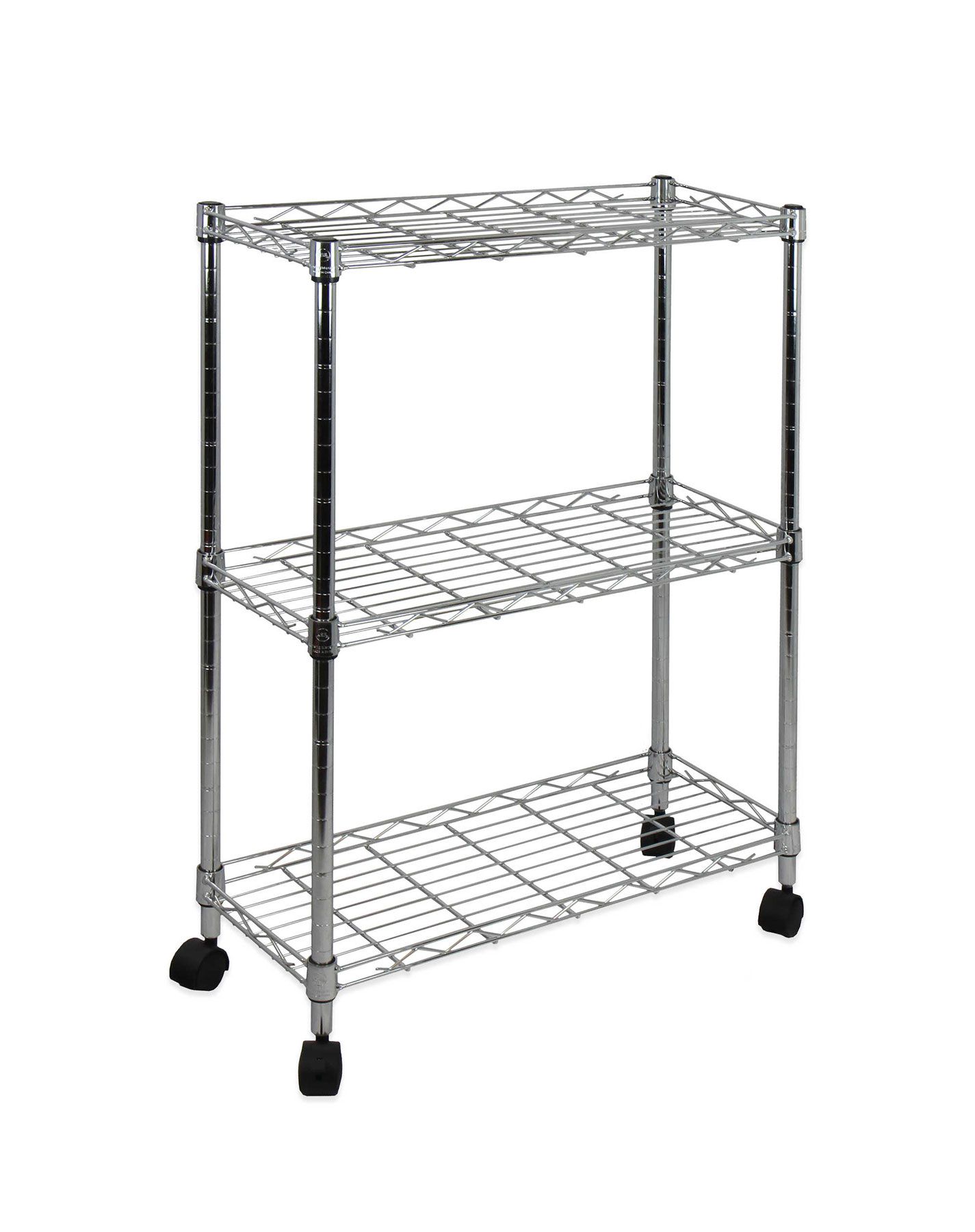 Less than $30: Oceanstar 3-Tier Shelving All-Purpose Utility Cart in Chrome