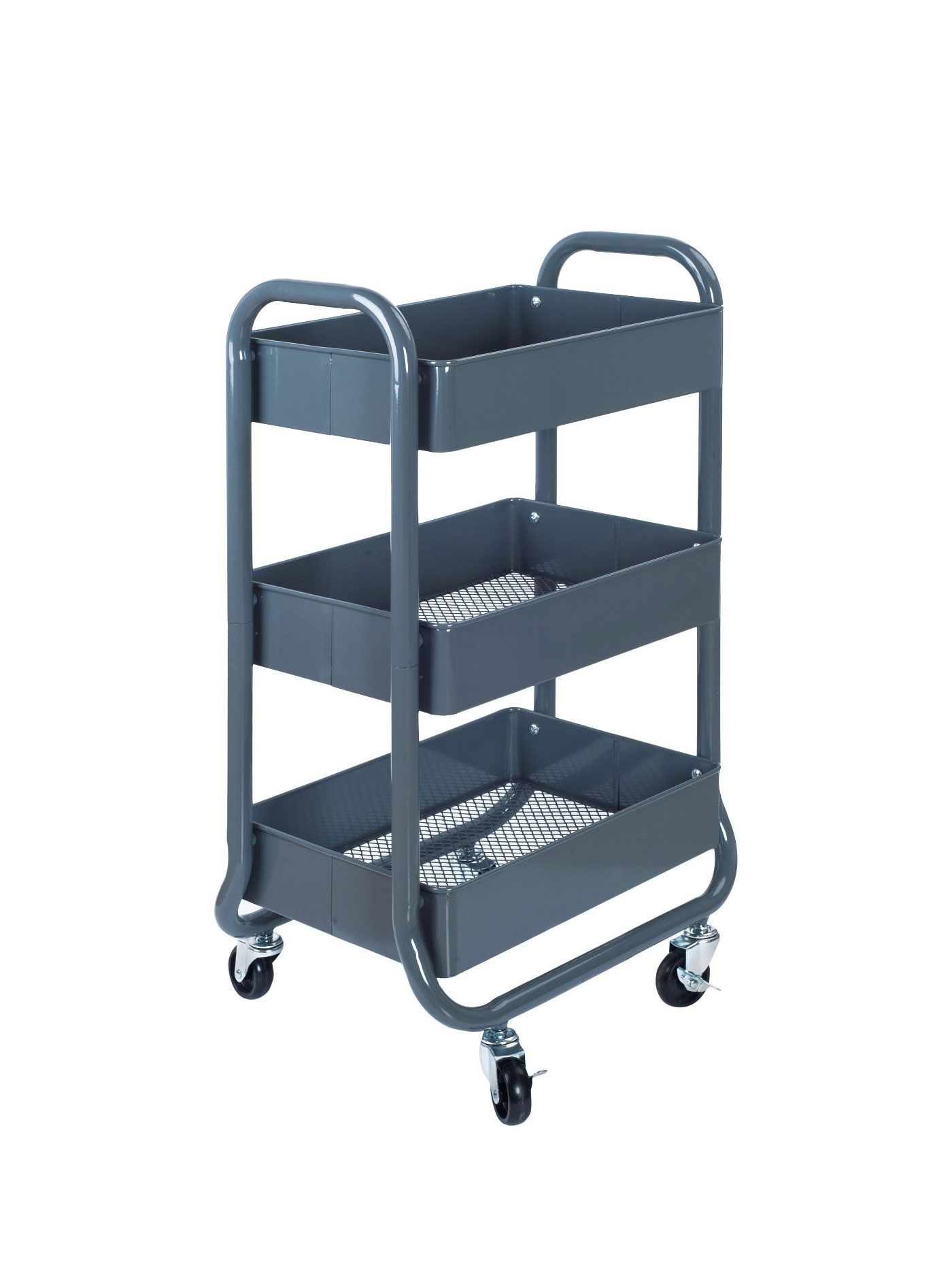 Room Essentials 3-Tier Rolling Cart in Gray