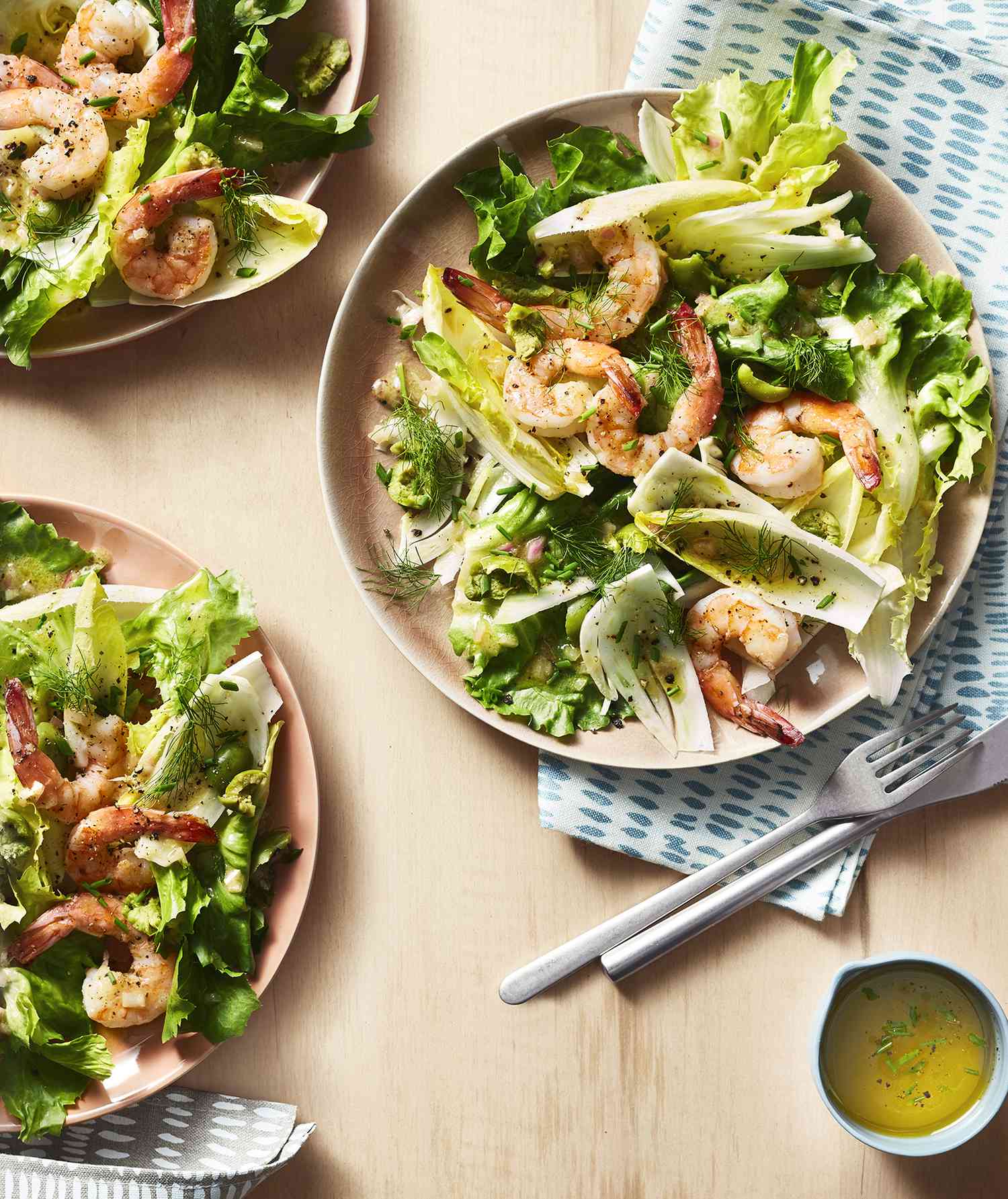 Shrimp, Escarole and Fennel Salad With Olive-Herb Dressing