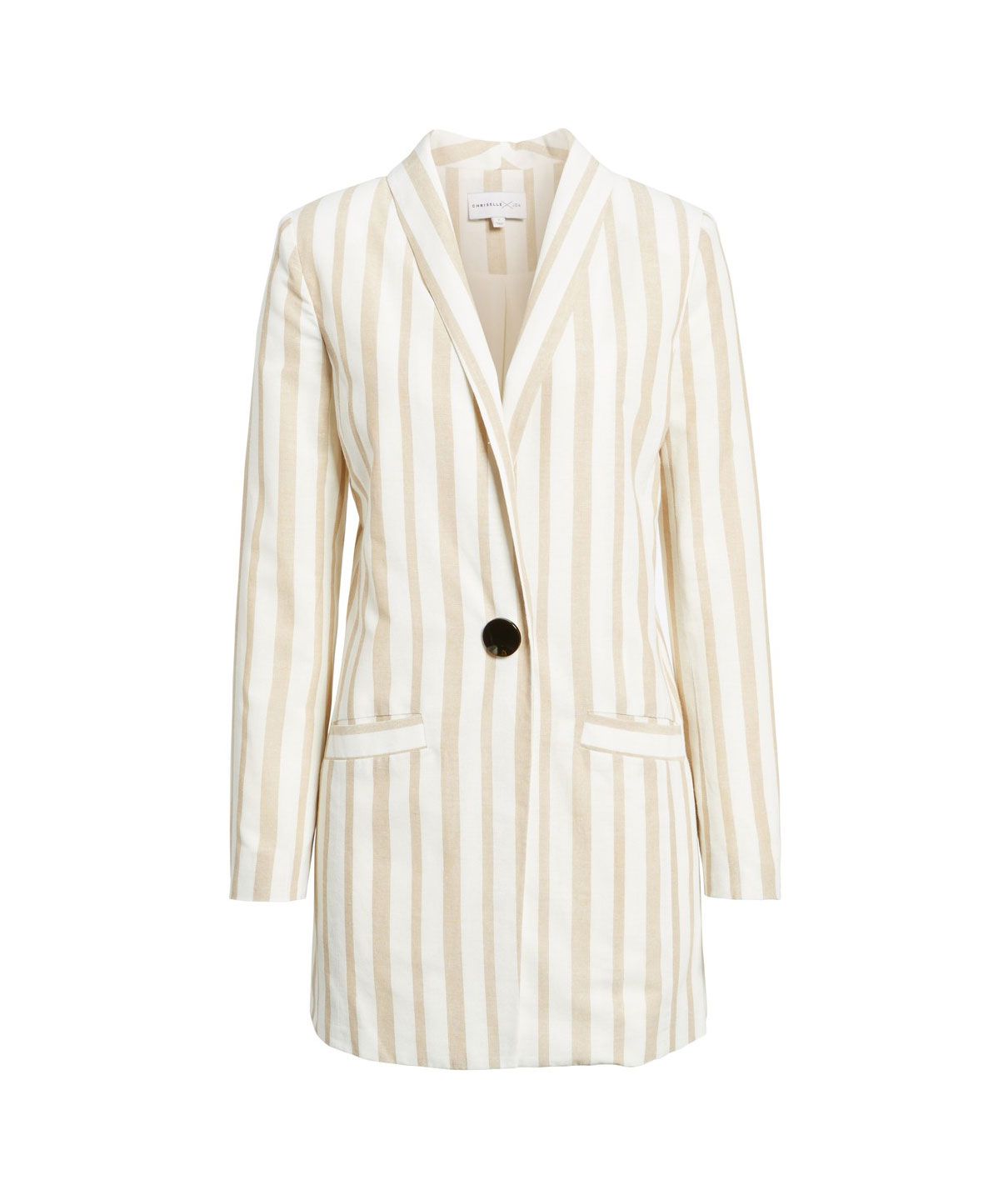 Striped white blazer