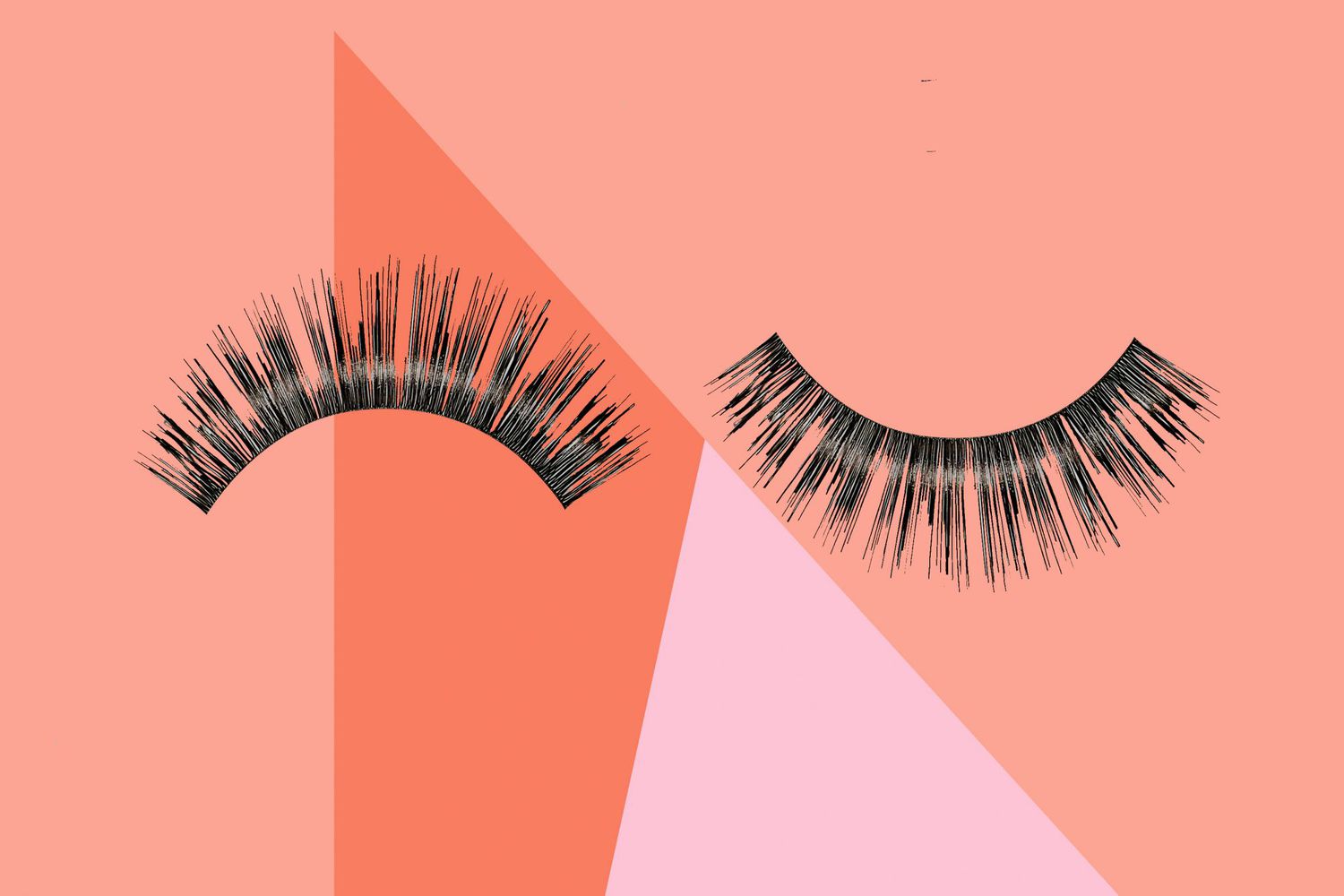 Close up of artificial lashes