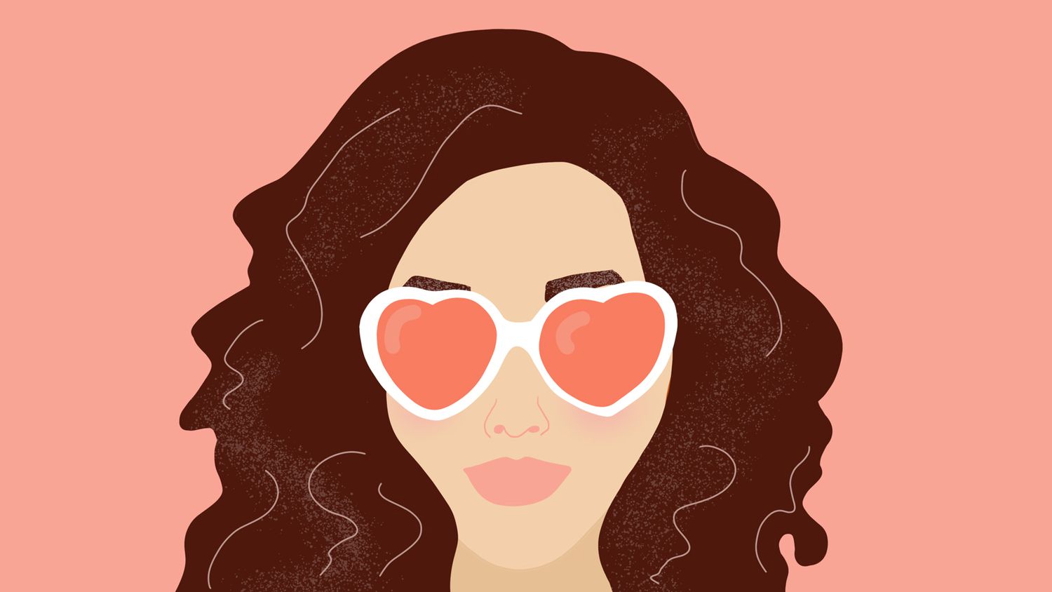 illustration of woman with curly hair