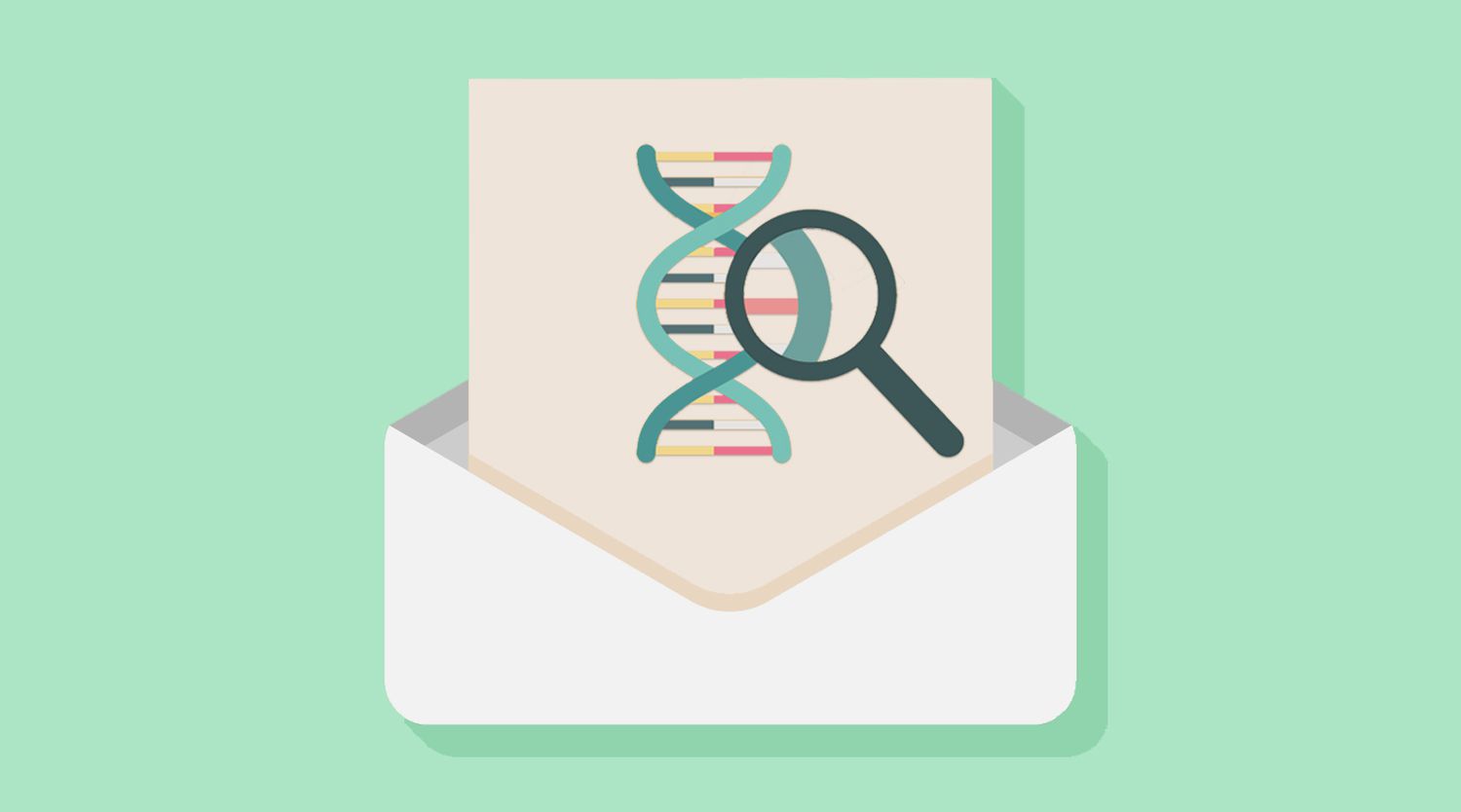 DNA test results in envelope