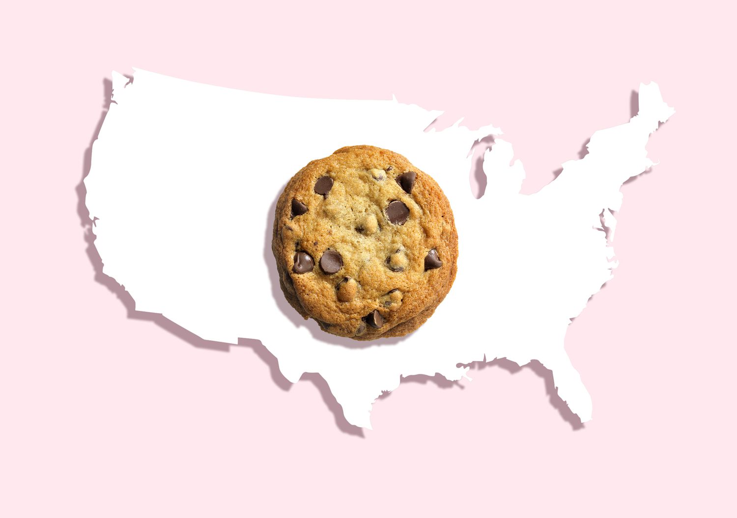 cookie on a map of the US: Most popular Christmas cookies, favorite cookies in America