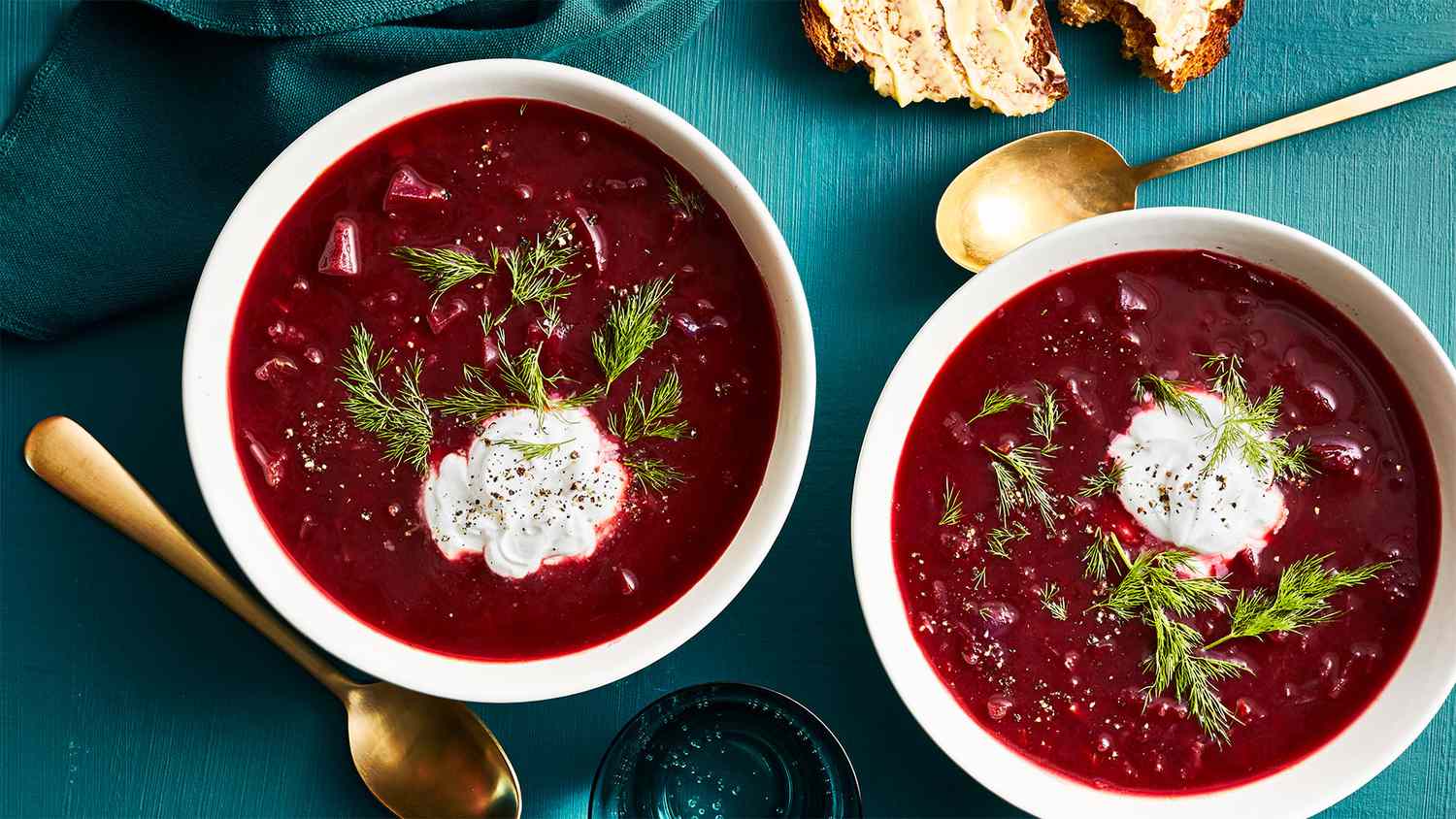 Red Cabbage and Beet Borscht 