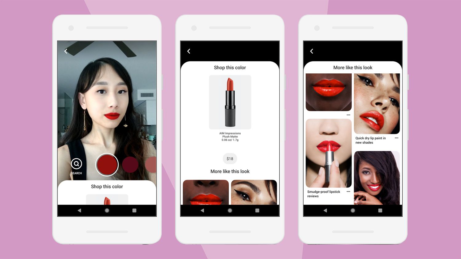 Pinterest Try On lipstick feature