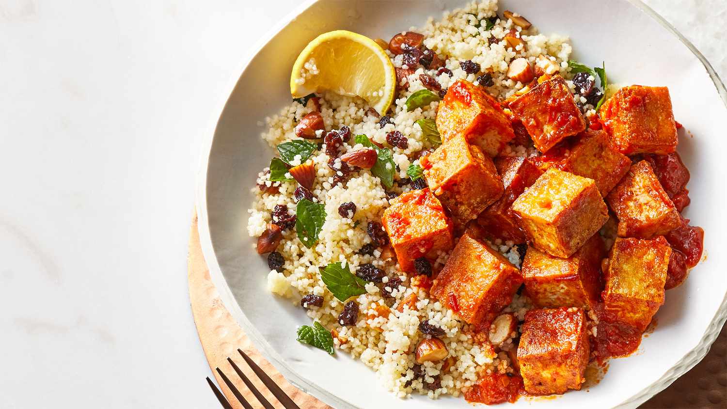Spicy-Sweet Tofu With Couscous 