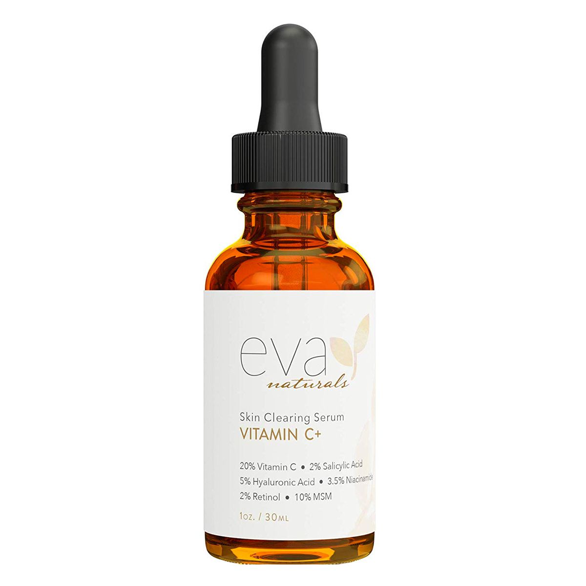 Best Anti-Aging Products for Wrinkles: Eva Naturals Skin Clearing Serum with Vitamin C, Hyaluronic Acid, Retinol, and Niacinamide