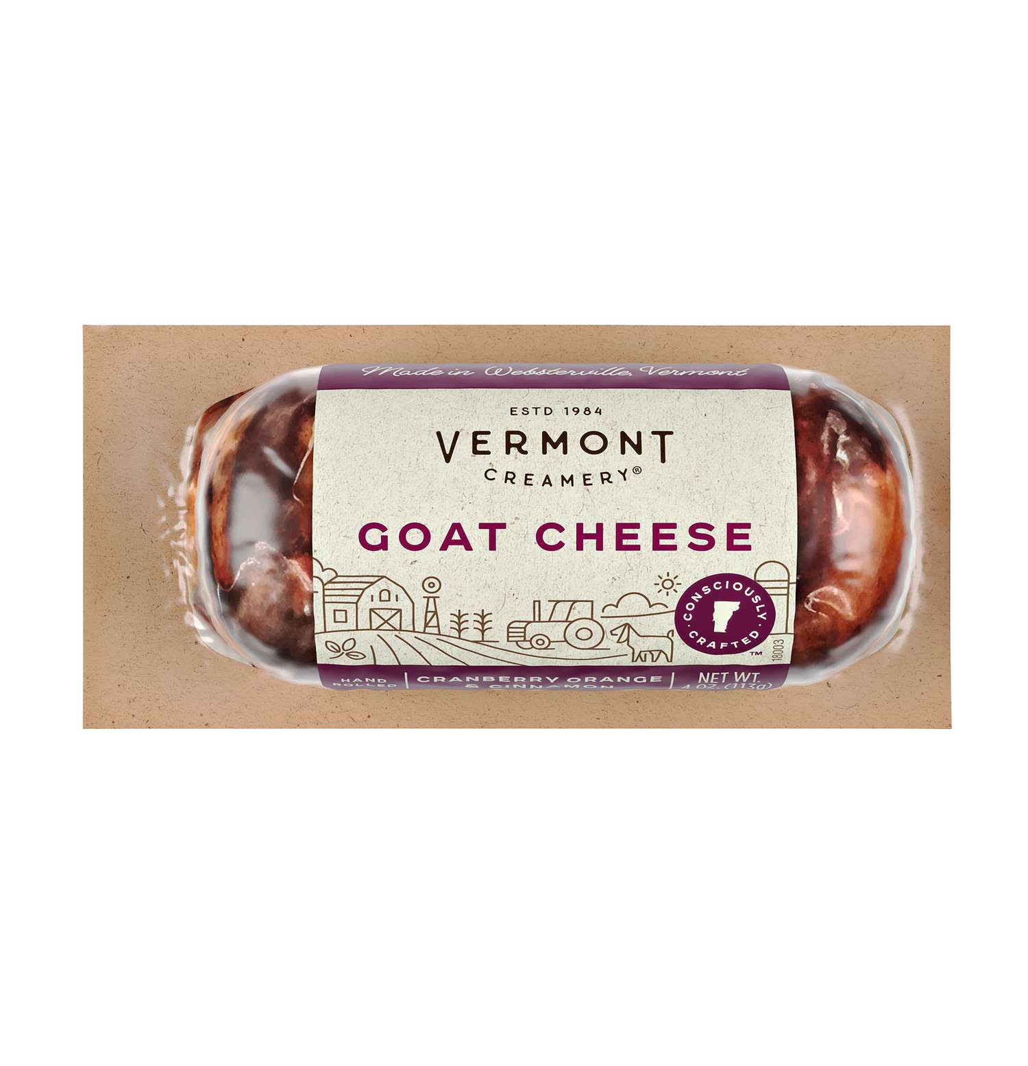 Vermont Creamery Cranberry, Orange & Cinnamon Goat Cheese