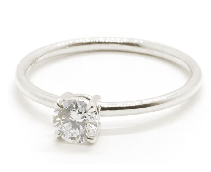 white gold solitaire diamond engagement ring