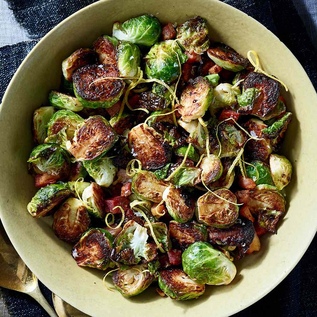 Citrus Recipes: Crispy Brussels Sprouts With Pancetta and Lemon