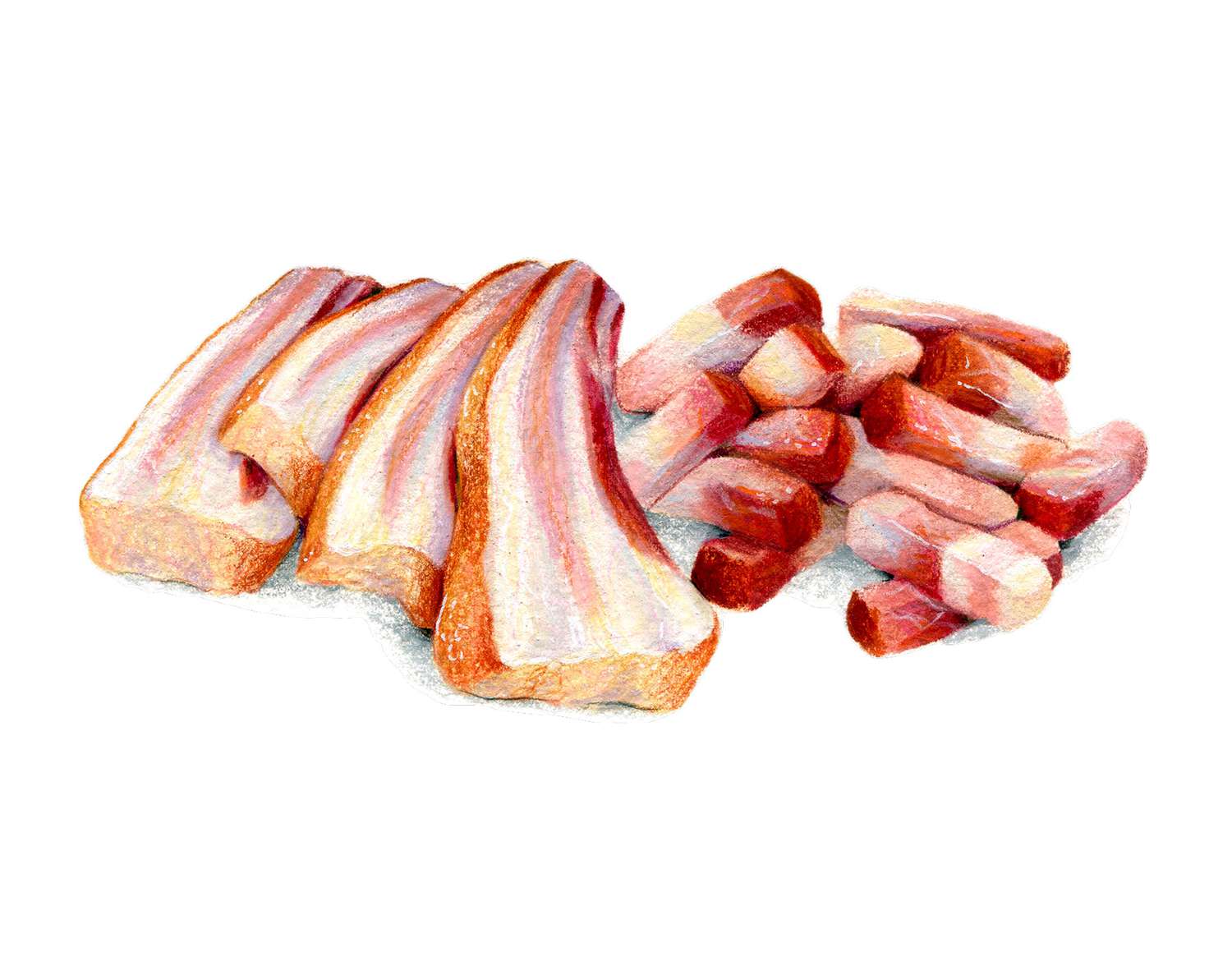 Types of bacon cuts - Thick-cut bacon