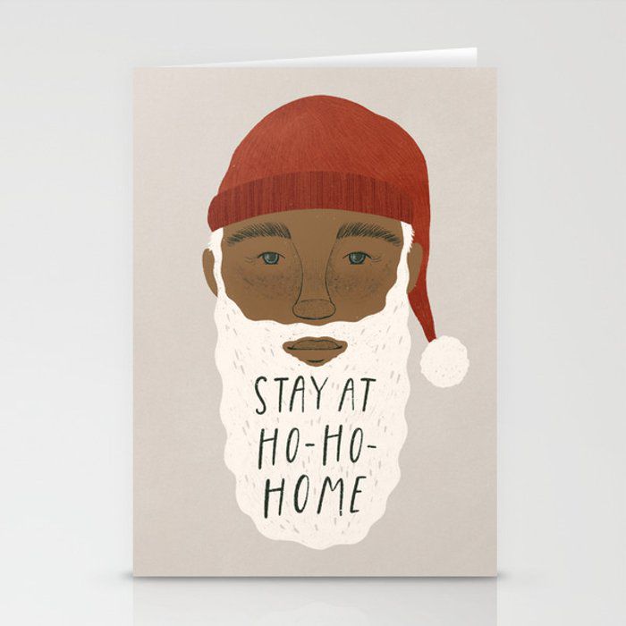 Stay At Home Santa Holiday Card