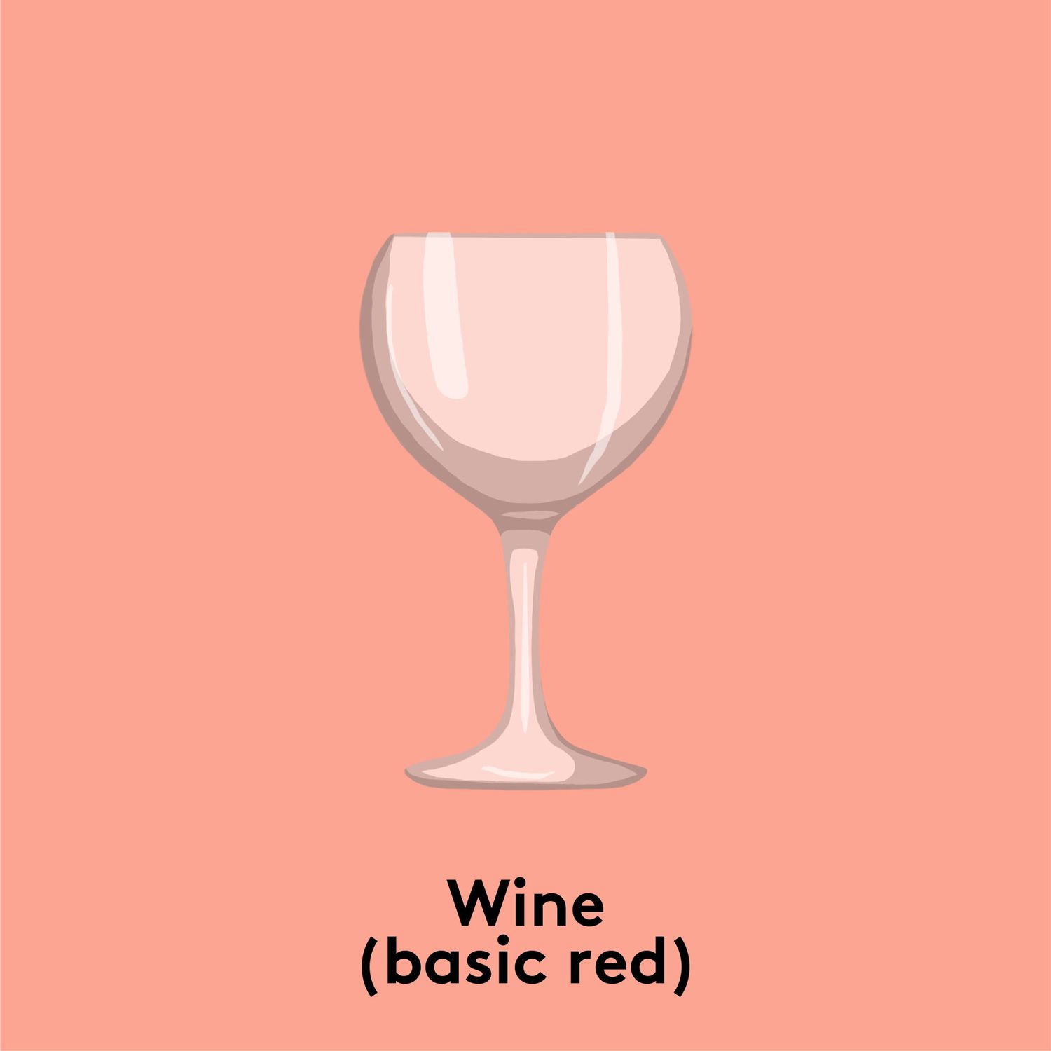 Types of cocktail, wine, drinking glasses - Red Wine Glass