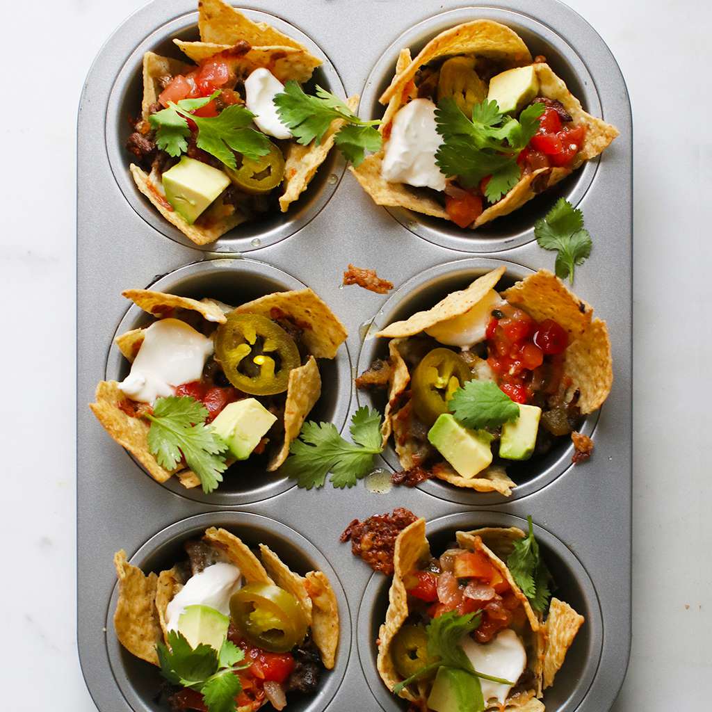 Homemade nachos recipes - Single-Serve Nacho Cups