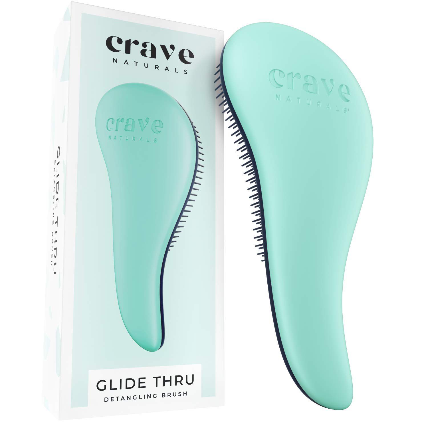 Crave Naturals Glide Thru Detangling Brush for Adults & Kids Hair