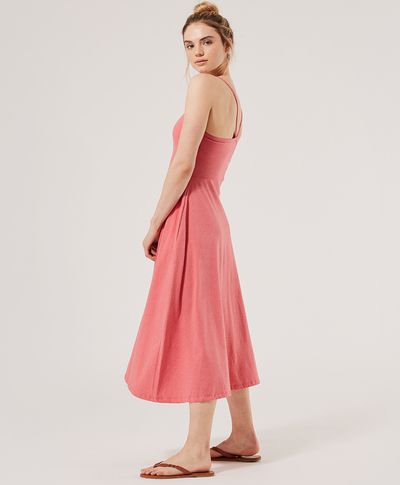 best-clothes-for-sensitive-skin-pact Fit & Flare Strappy Midi Dress