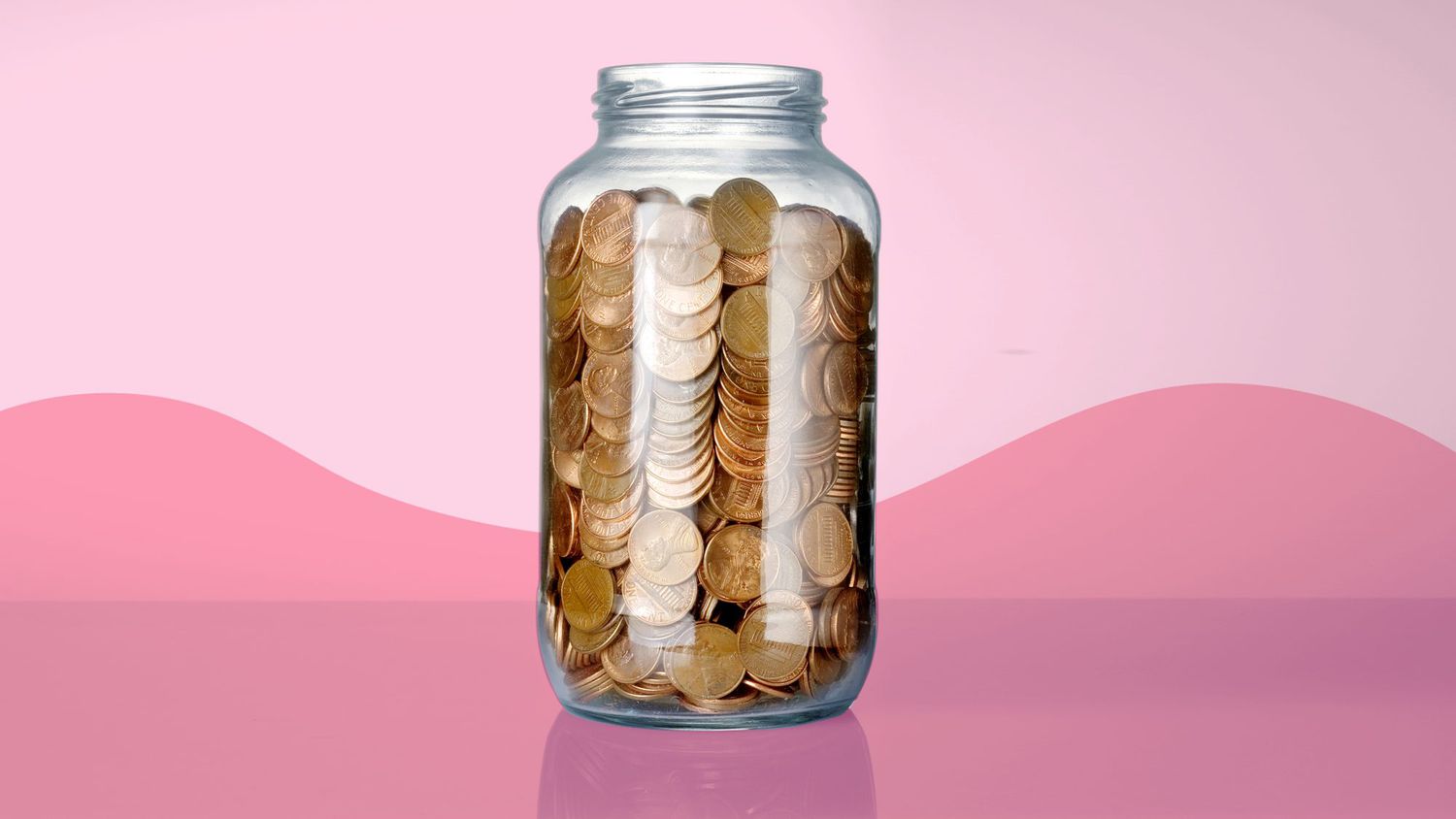 scarcity-mindset-retirement: jar of pennies