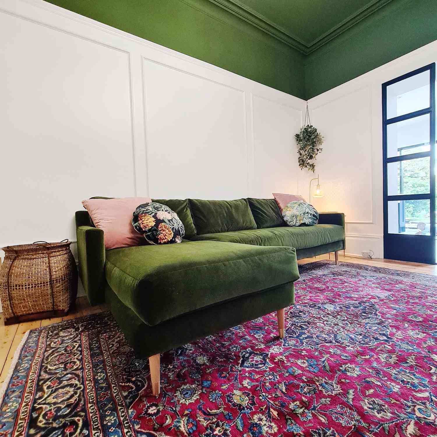 Green Ceiling Living Room