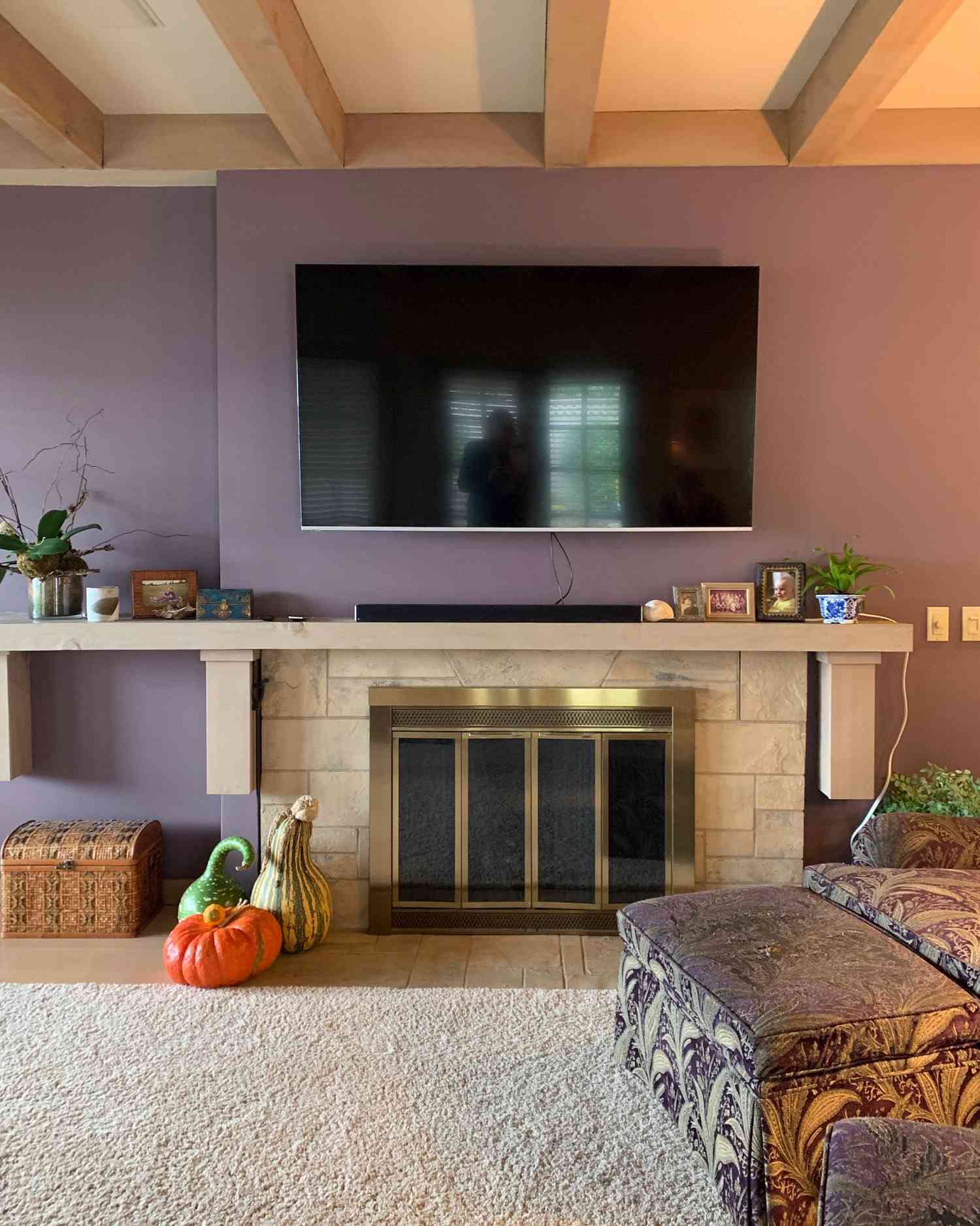 Purple Living Room Before