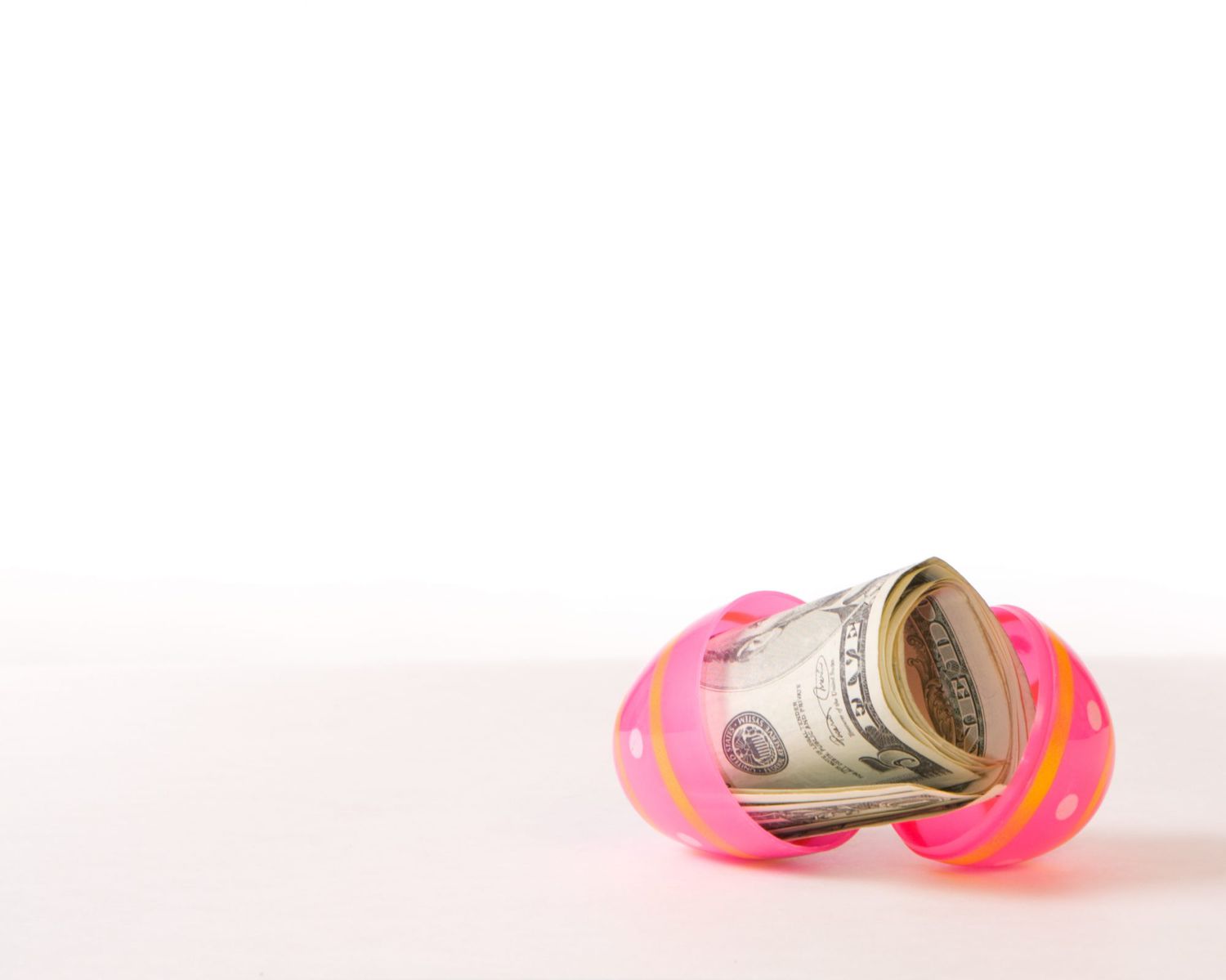 Money in a Plastic Easter Egg