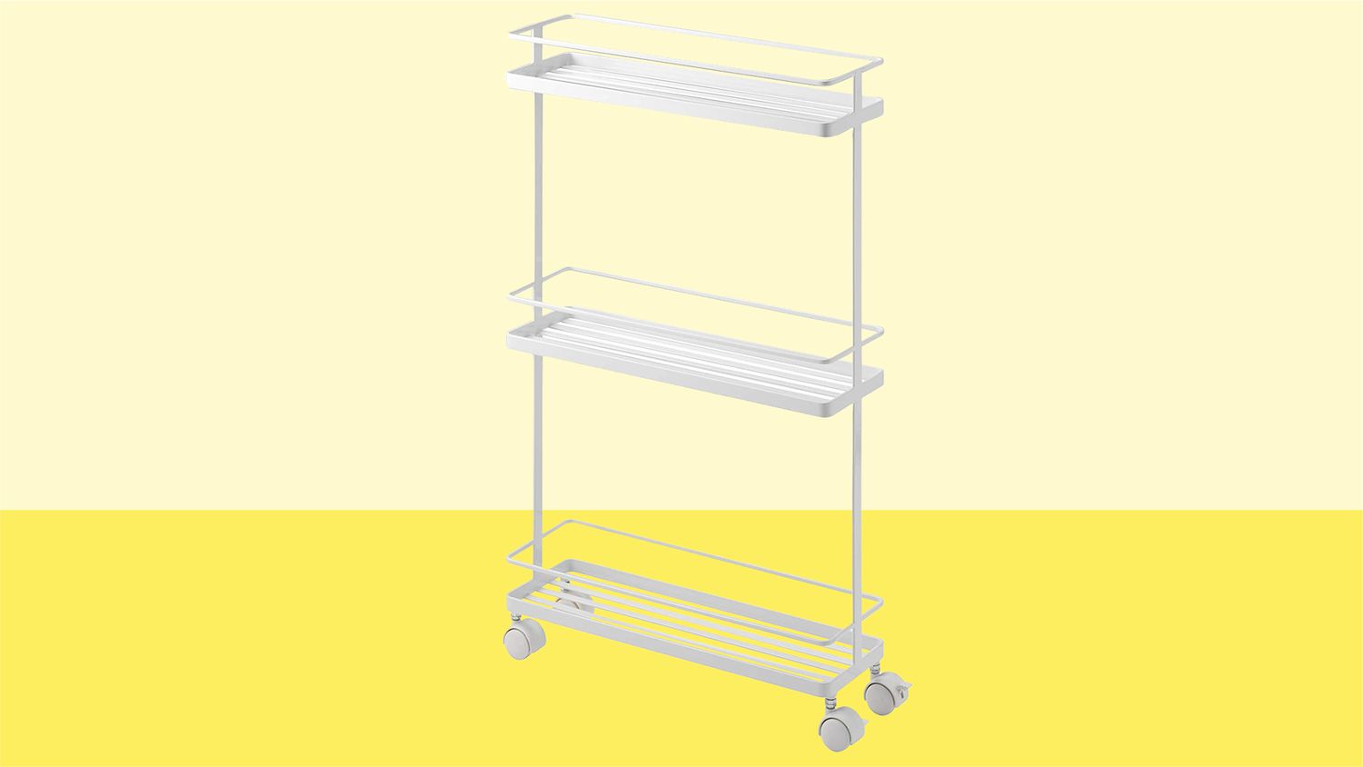 Yamazaki Home Rolling Kitchen Storage Cart-Portable Organizer Shelves