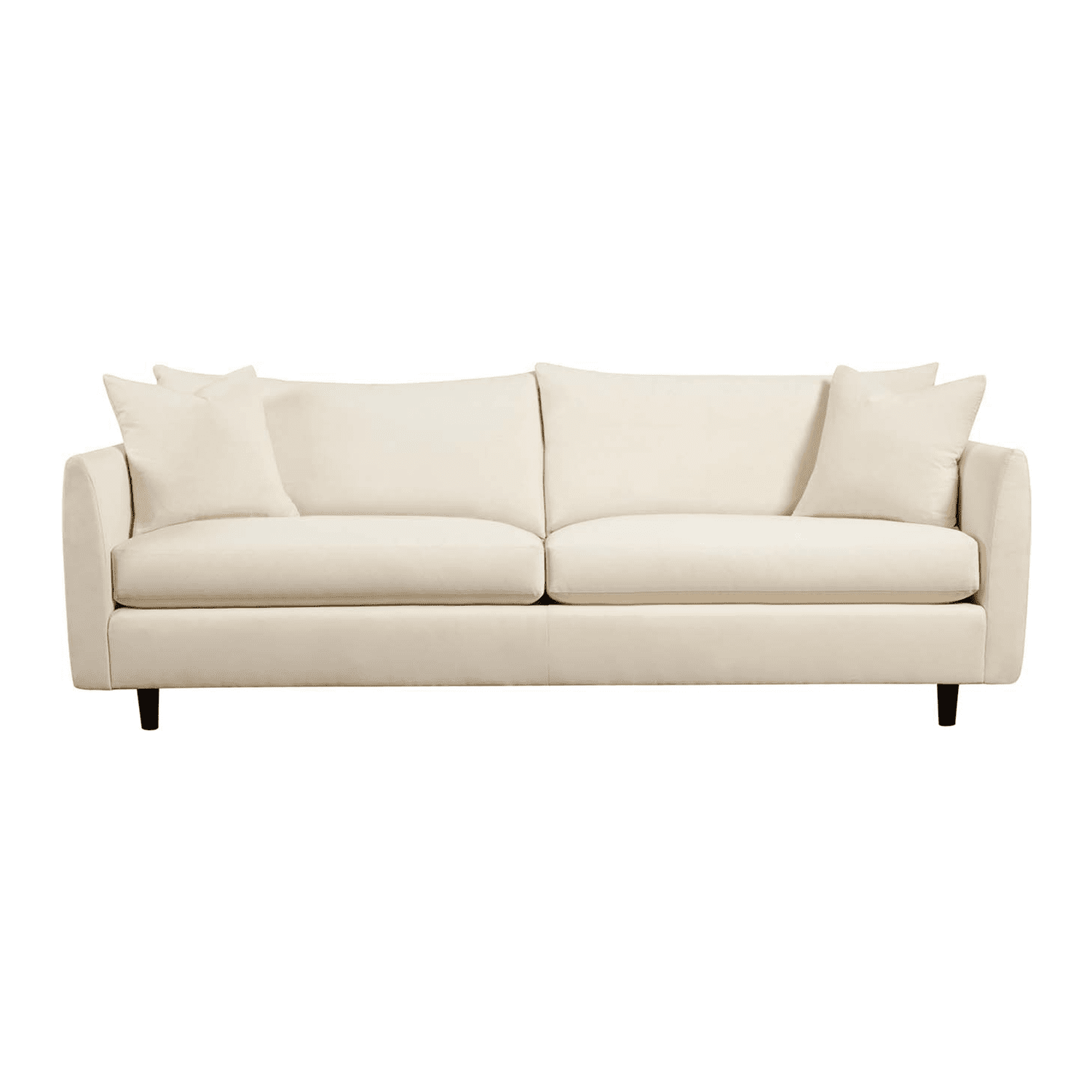 off-white upholstered sofa