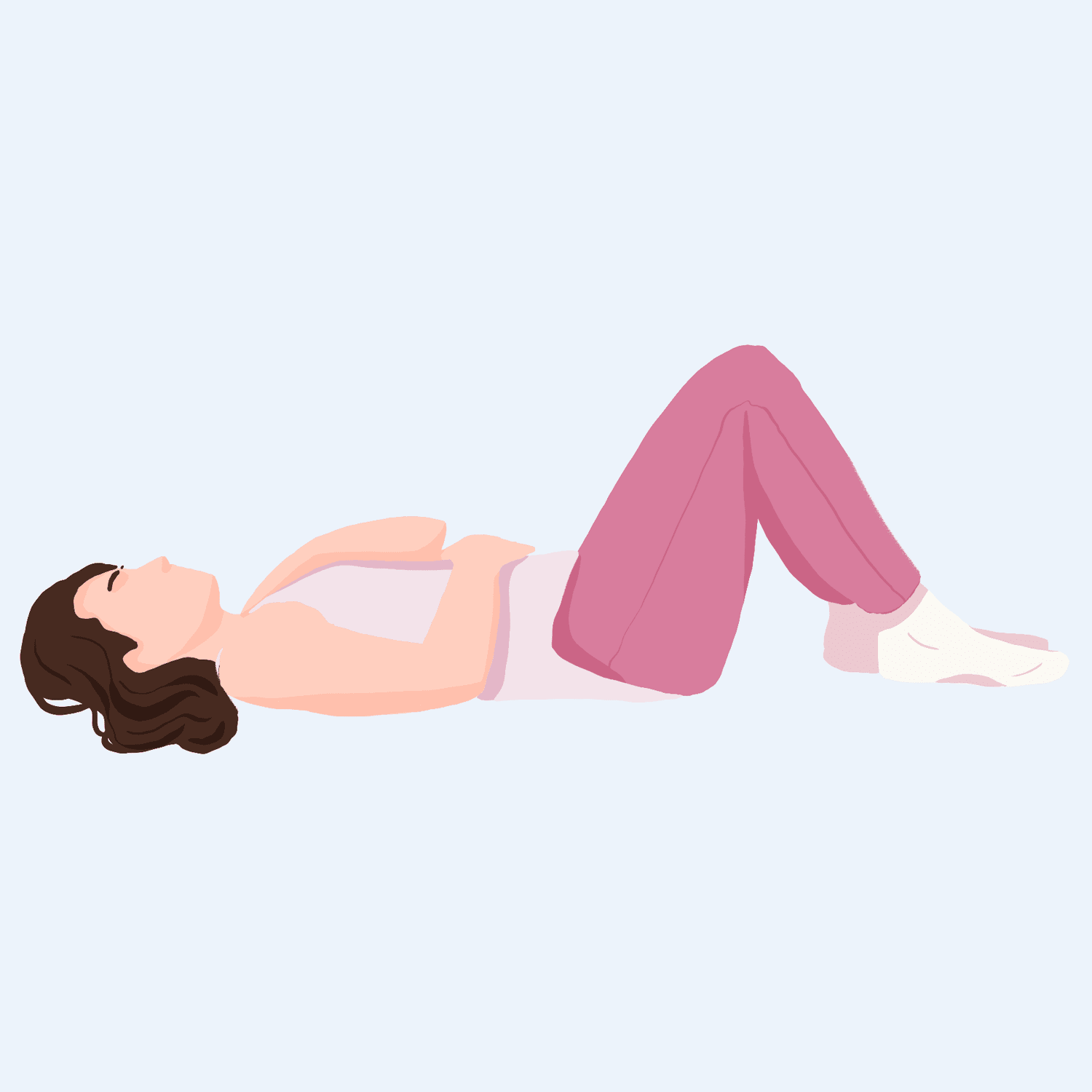 Bed Yoga: belly breathing