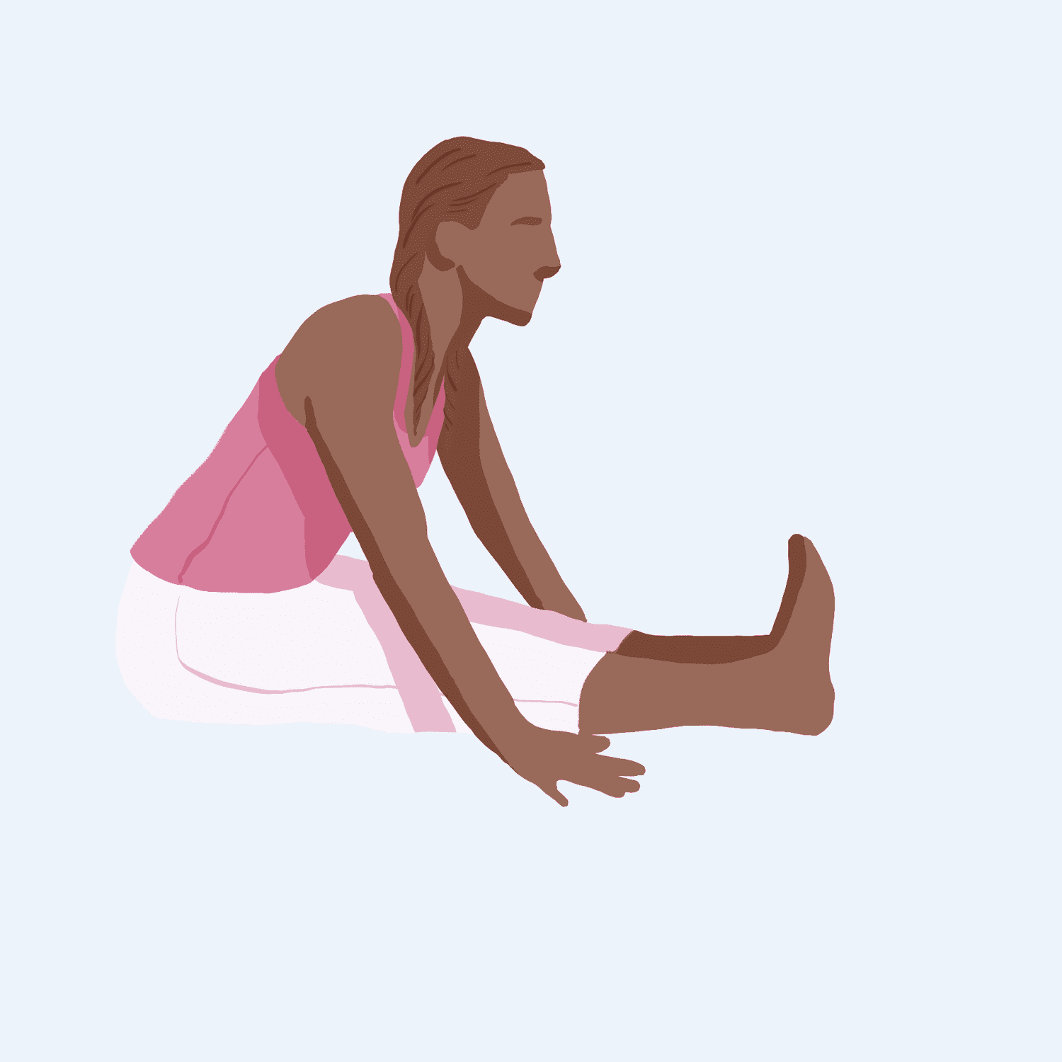 Bed Yoga Pose: seat forward fold stretch