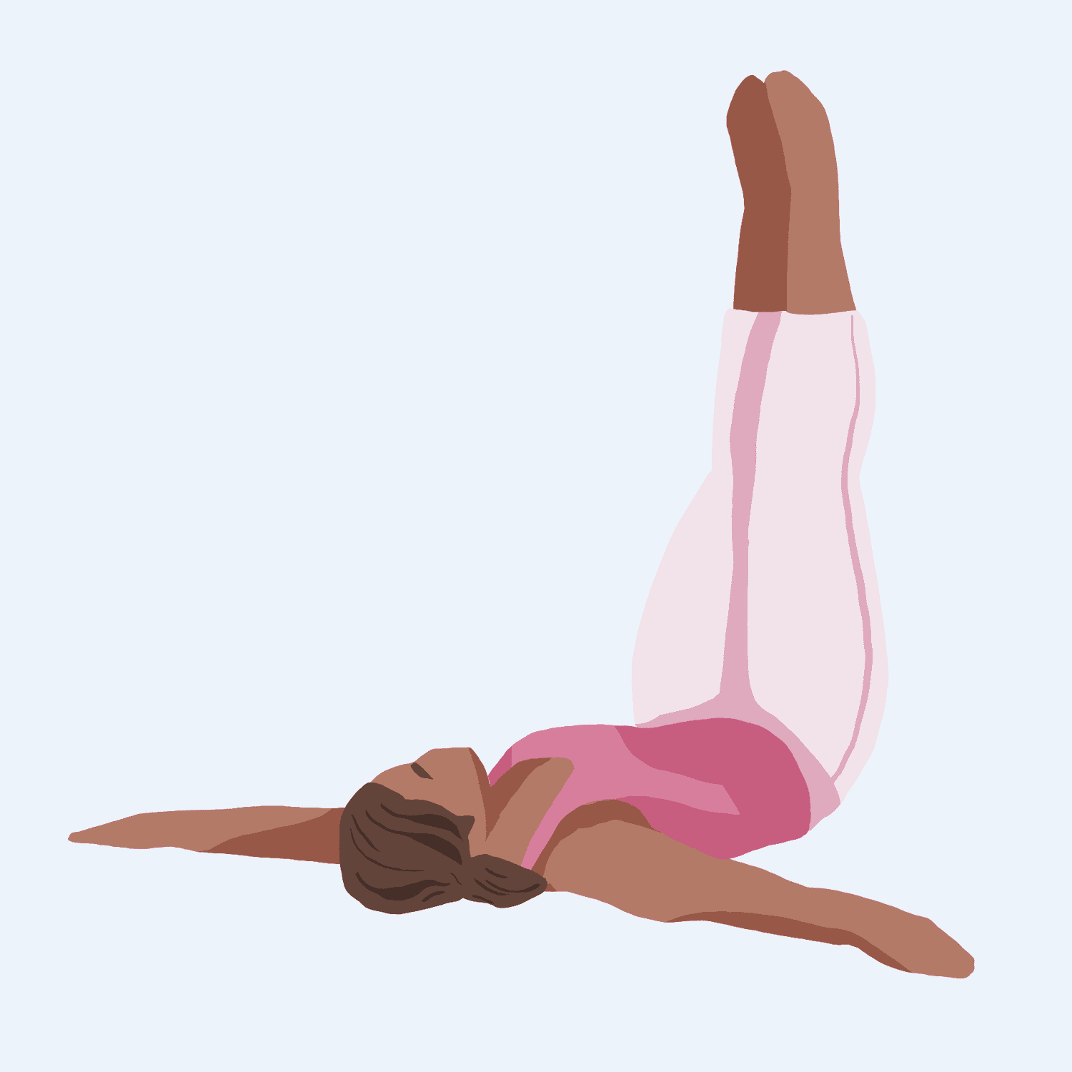 Bed Yoga Pose: Legs up the wall stretch