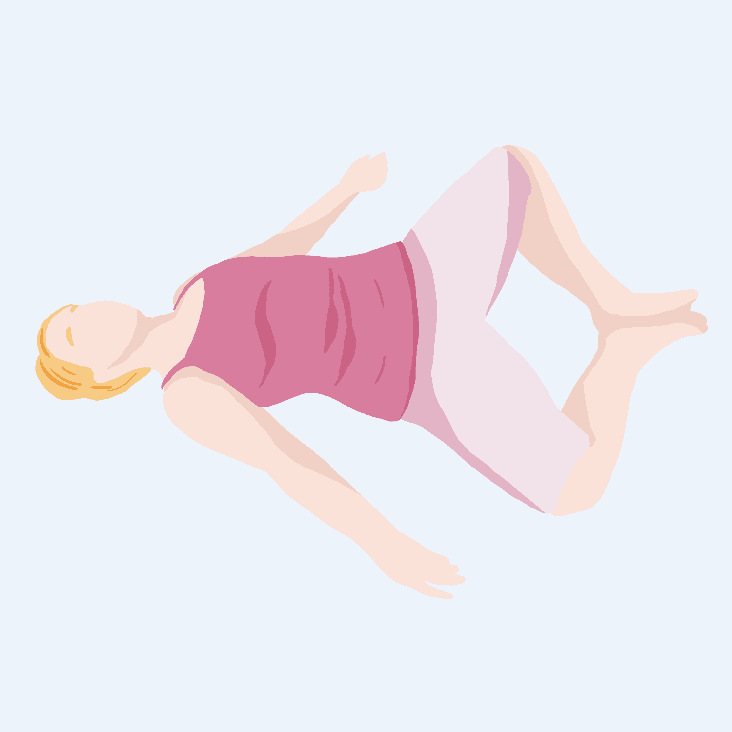 Bed Yoga Pose: Butterfly hip stretch pose