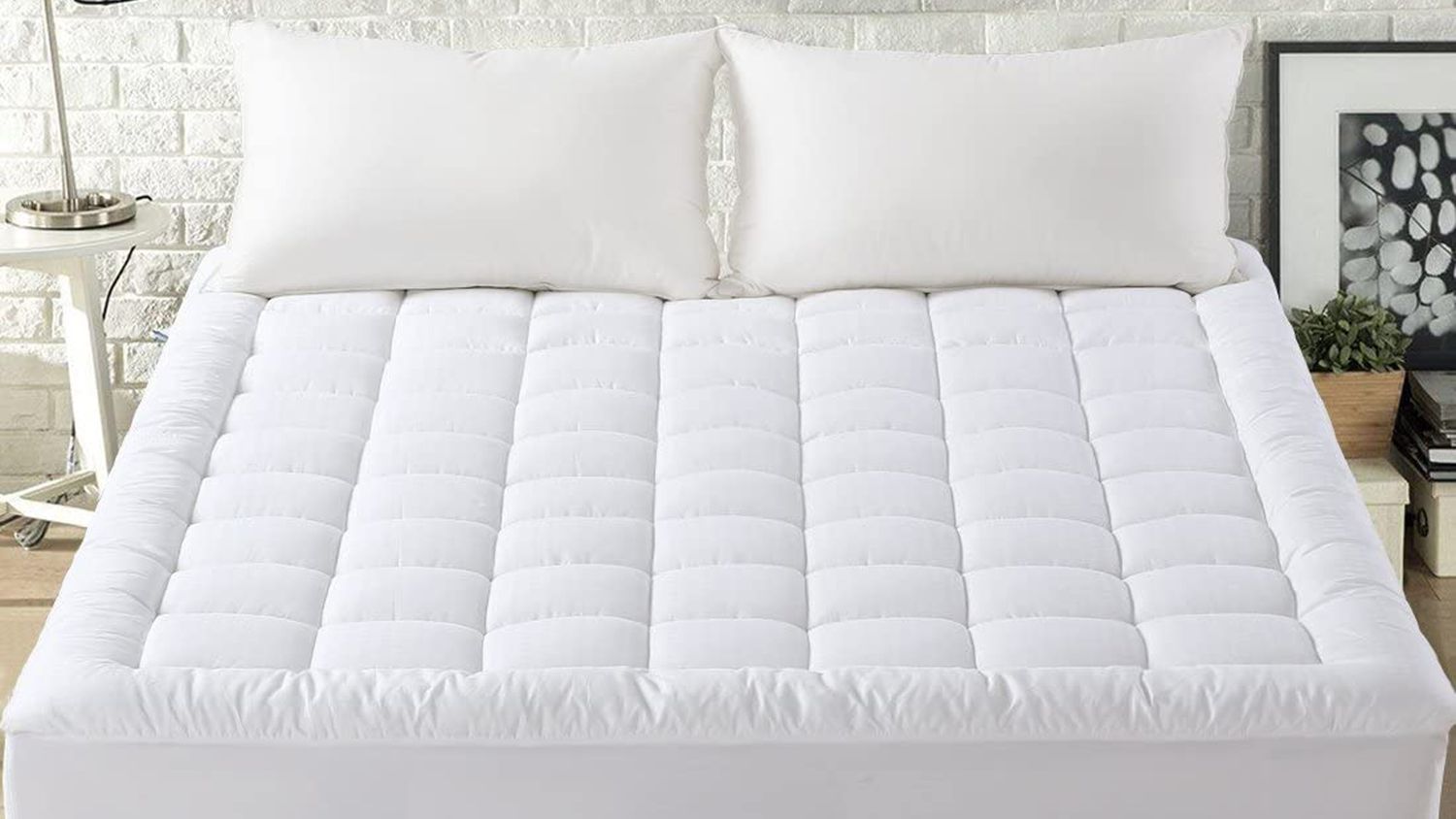 Oaskys Mattress Pad Cover Cotton Top With Stretches to 18'' Size Queen White for sale online 