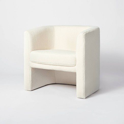 Target Rounded Sherpa Chair in Cream