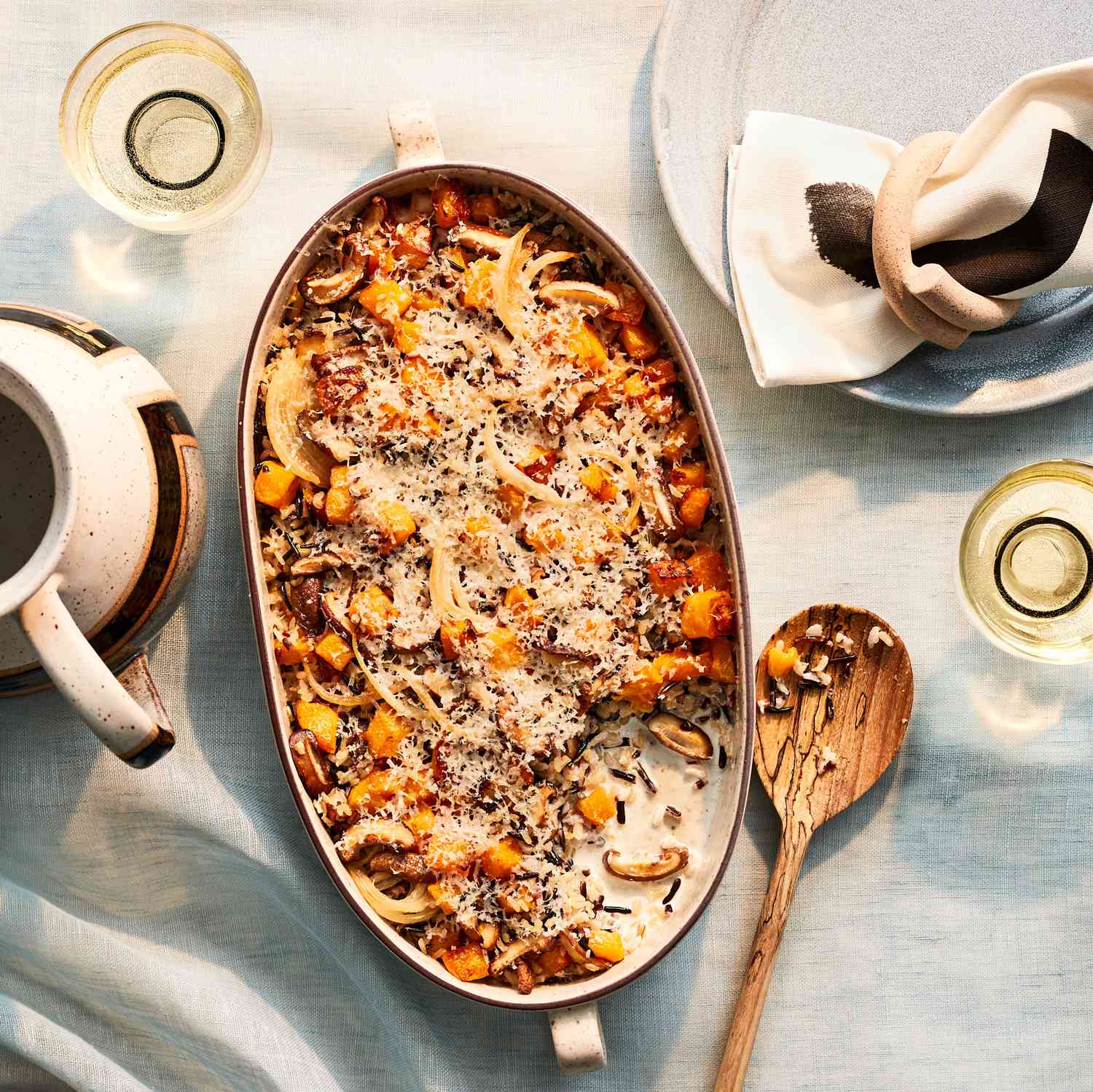 Wild Rice and Butternut Squash Bake 