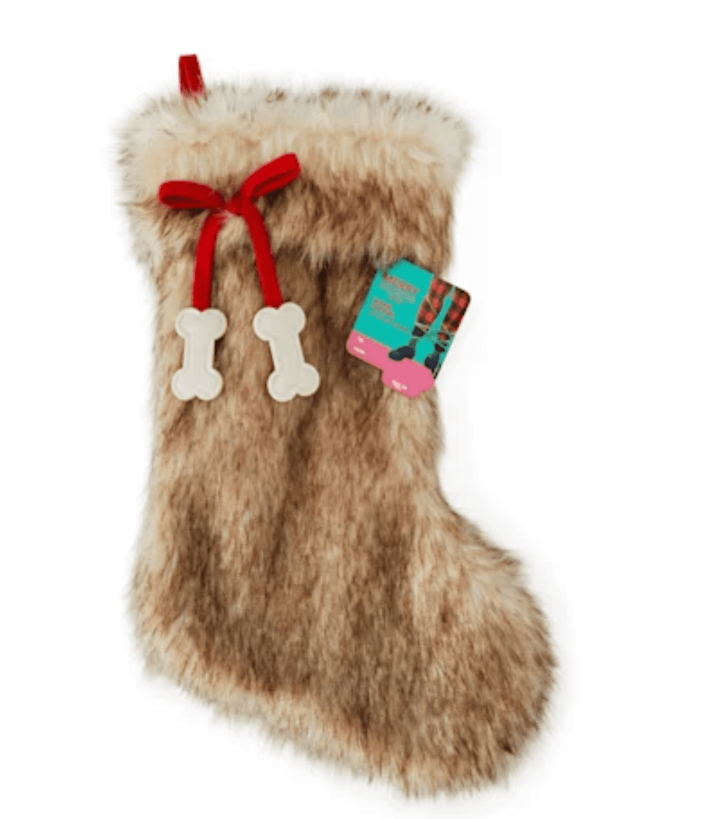 gifts-for-dog-lovers-Merry Makings Faux Fur Stocking for Pets